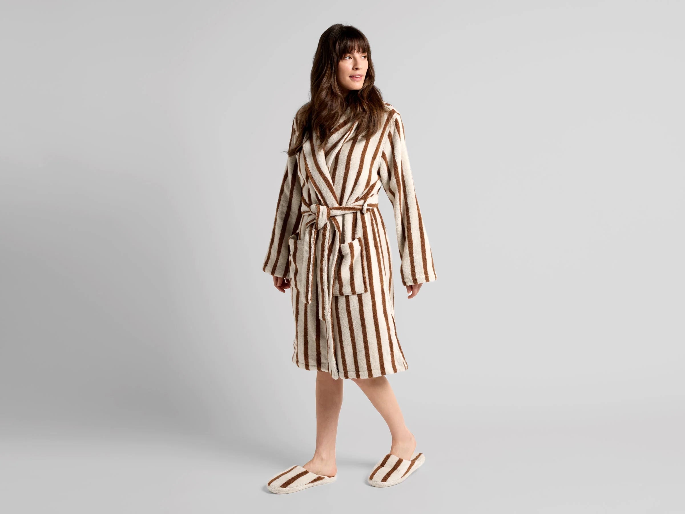 VELMORA® Terry Stripe Robe 1