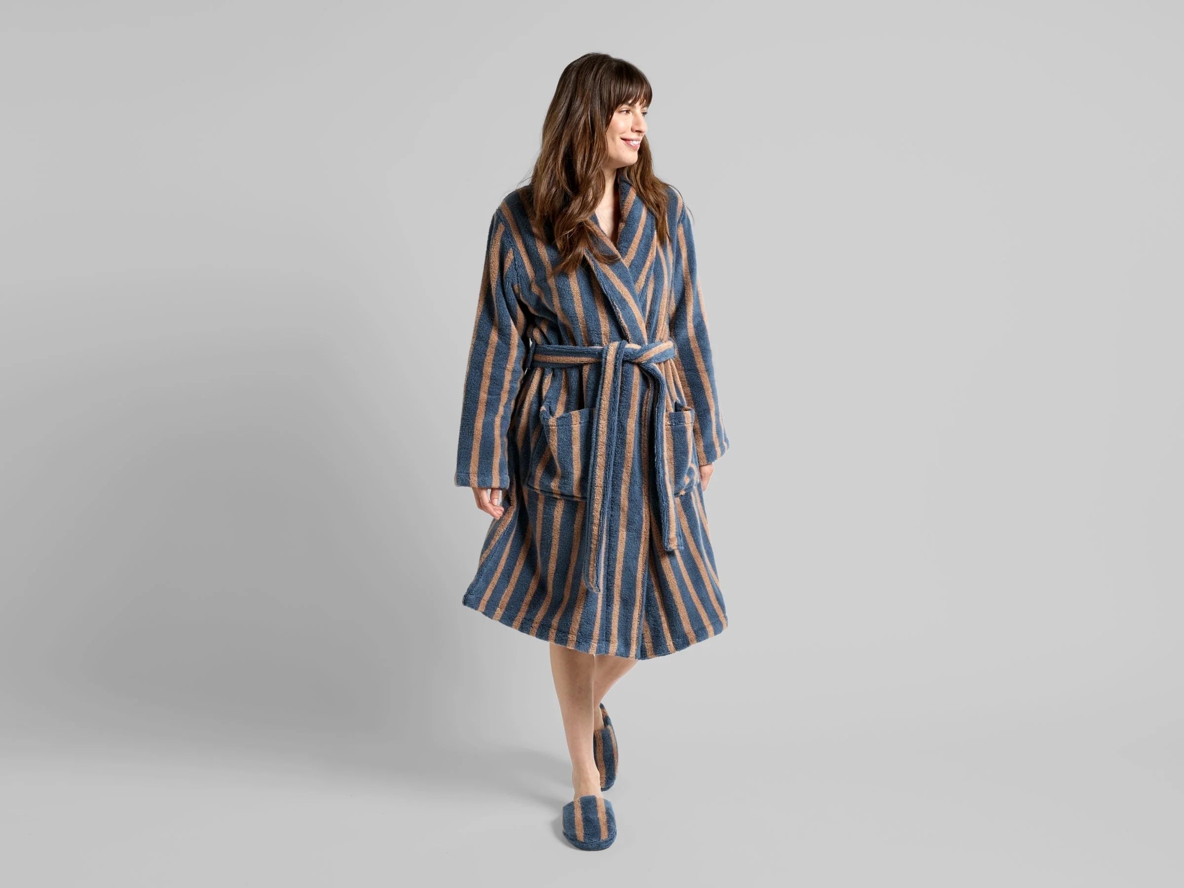 VELMORA® Terry Stripe Robe 4