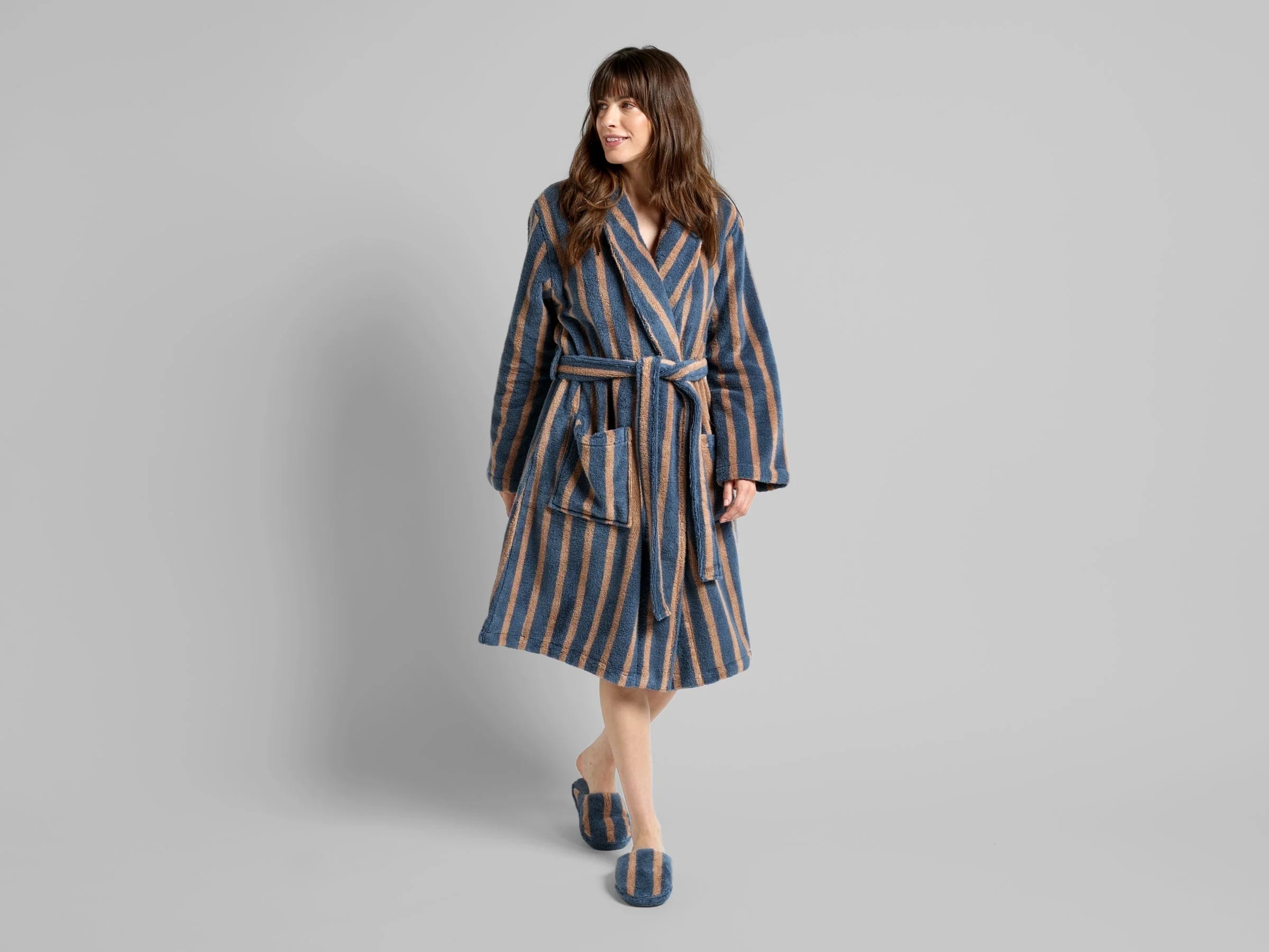 VELMORA® Terry Stripe Robe 4