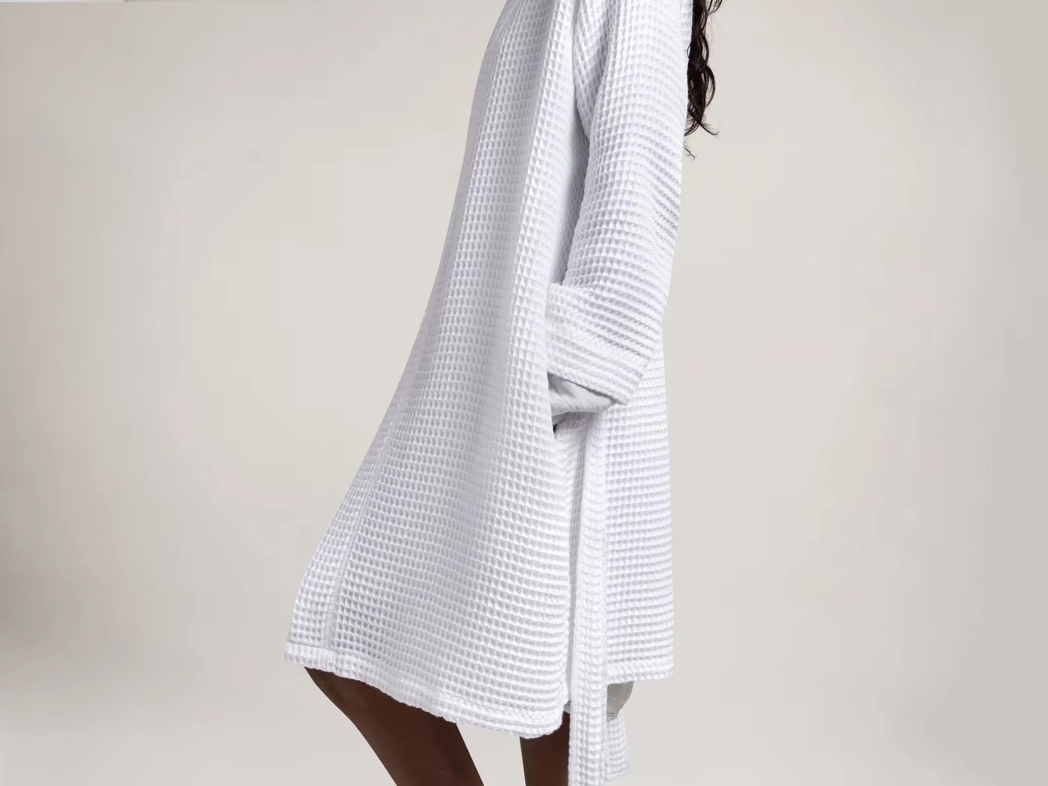 VELMORA® White Waffle Robe 5